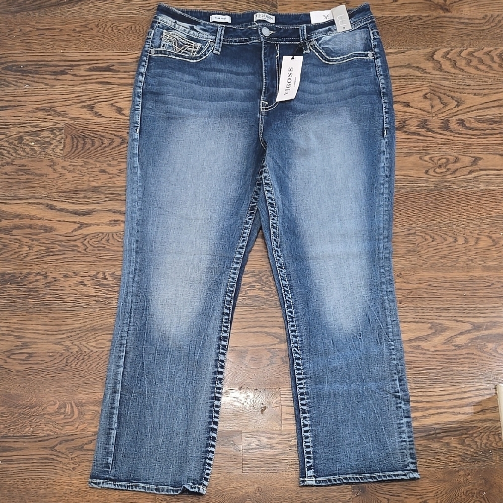 Vigoss Women's Slim Boot Blue Jeans